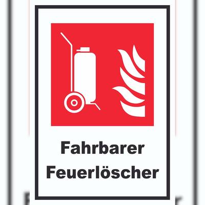 HB-Druck Fahrbarer Feuerlöscher Schild A5 Rückseite selbstklebend