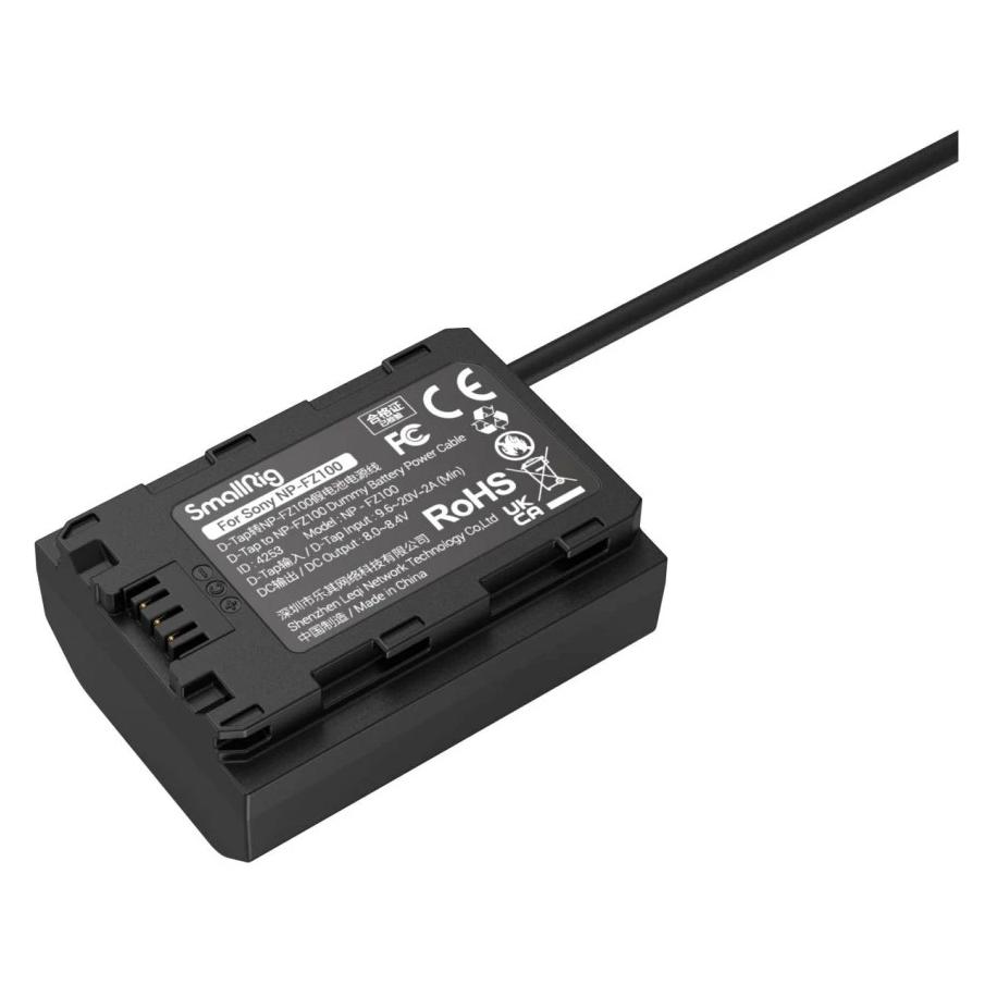 SmallRig D-Tap to NP-FZ100 Dummy Battery Power Cable 4253B (Kamera Akku, Kamera Akku Netzadapter) (4253B)
