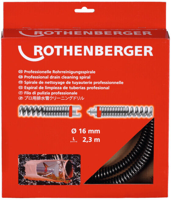 Spirales de Rothenberger SMK Longueur 2,3 m D.16 mm Fil-D. 3,0 mm (72433)