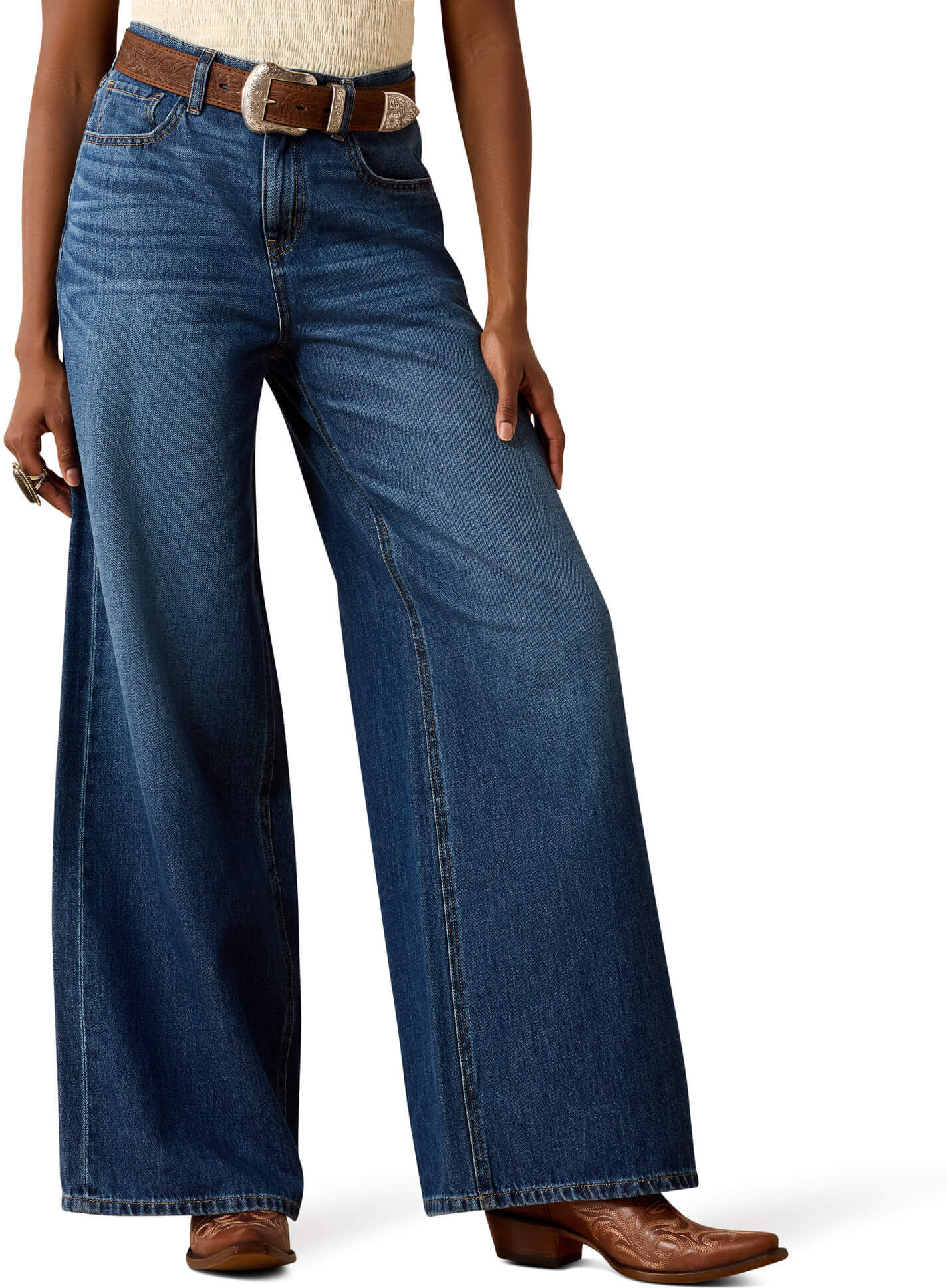 Women's Ultra High Rise Calamity Comfort Wide Leg Jeans in Tampa, Size: 32 Regular by Ariat