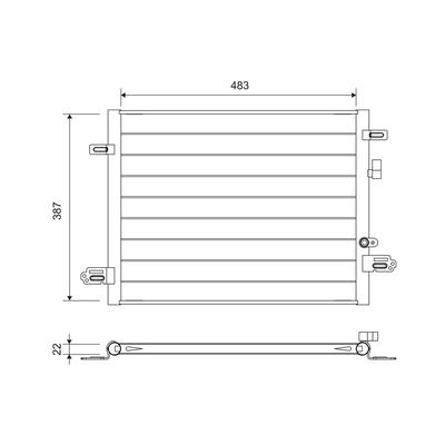 VALEO Kondensator, Klimaanlage 822754 für RENAULT