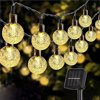 Inspired Finds Solar String Lights 100 LED Waterproof Outdoor Fairy Lights 39.37ft Or 42.65ft blue Light 16.40 Ft   20 Leds