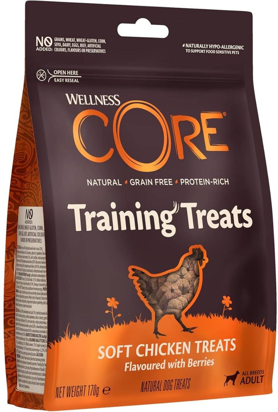 Wellness® Core Wellness CoreTraining Treats Premi Addestramento per Cani con Pollo con Ciliegie 170 gr