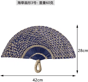 Uplift Curations Nordic Seaweed Woven Wall Fan Decor Handcrafted Boho Rattan Hanging For Home 13