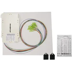 EFB Elektronik Bestückte Spleisskassette mit farbigen abgesetzten Pigtails LC OM5, Server Zubehör, Mehrfarbig