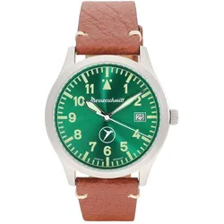 Messerschmitt ME-9673-GLB Herren-Pilotenuhr Quarz Stahl/Grün