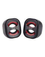 Equip Mini USB Lautsprecher für PC 3 Watt Schwarz / Rot (245331)