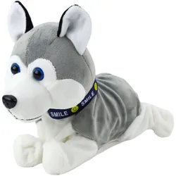 Batteriebetriebener interaktiver Husky-Plüschhund, der sich bewegt und Geräusche macht
