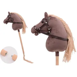 Johntoy Holly Horse - Hobby paard deluxe korte stok +/- 80cm - Bruin