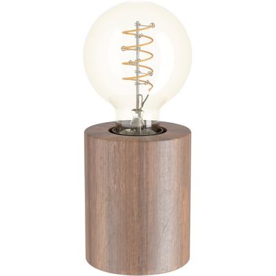 EGLO LED Tischleuchte "MURAMA", braun (holzoptik natur), 1, H: 10cm, 1 Stk., Leuchten, Nachttischlampe Zylinder, Deko Tischleuchte Wohnzimmer, E27 Fassung, LED Tischleuchte