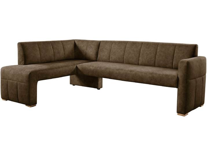 Essbank EXXPO - SOFA FASHION, braun (choccolate), B:245cm H:83cm T:159cm, Sitzbänke, Essbank, elegant und modern mit hohem Sitzkomfort