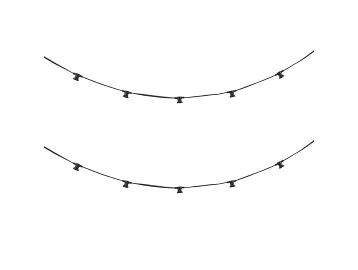 Guirlande lumineuse connectable noire avec prise, 6m 10 lumières,