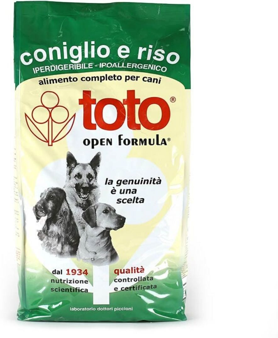 Toto 15 Kg Coniglio e Riso Open Formula per Cani