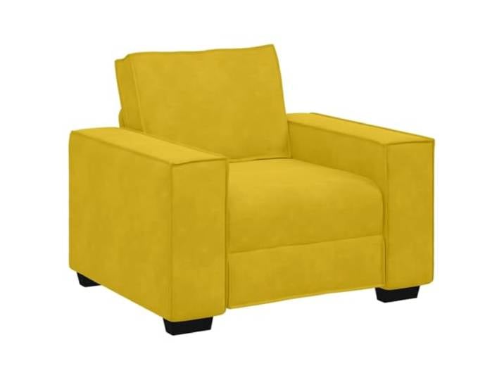KUTYWEXFM Sessel Gelb 100x78x84 cm Samtsessel Polstersessel Lounge Bequemer Einzelsofa mit breiten Armlehnen und weichem Samtbezug. Ideal fuer Entspannung im Wohnzimmer oder Schlafzimmer.