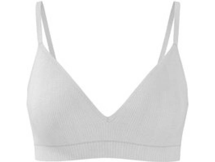 ESMARA® Soutien-gorge côtelé sans armatures femme (gris, 95B)