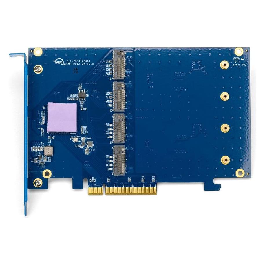 OWC 16.0TB Accelsior 4M2 PCIe M.2 NVMe SSD Adapter Card (16000 GB, PCI-Express) (OWCSSDACL4M216T)