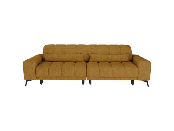 Xora Bigsofa, Senfgelb, Metall, 4-Sitzer, Füllung: Schaumstoffflocken, 300x112x121-181 cm, Stoffauswahl, Schlafen auf Sitzhöhe, USB-Anschluss, elektrischer Sitzvorzug, USB-C-Anschluss, Wohnzimmer, Sofas & Couches, Sofas, Bigsofas