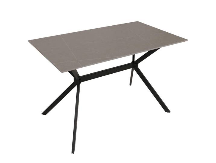 MCW Esszimmertisch eckig Grau, Stein, 120x76x70 cm, Esszimmer, Esstische