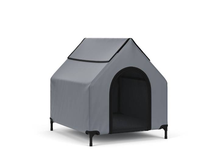 Hundebett Hundehütte erhöht 90 x 65 cm anthrazit
