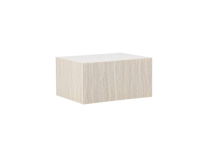 Design Couchtisch „York low“ - 80 x 60 cm Travertin Look VE DESIGN