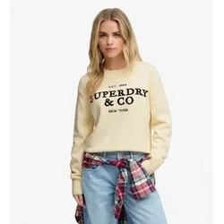 Superdry für Damen. W6110765A Jersey Heritage beige (S), Lässig, Baumwolle