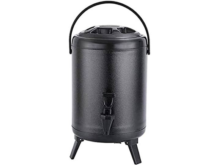 isolierter Getränkespender, Isoliertes Fass for heißen Milchtee(Black,16L)