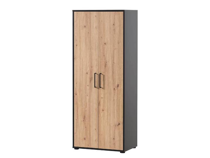 Aktenschrank Aino 164 cm 65 x 164 x 41cm Schwarz/Braun