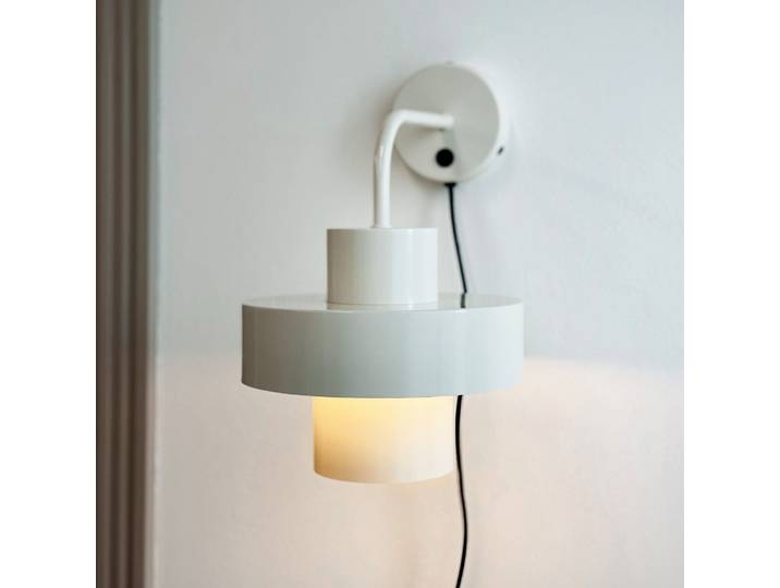 Stoke Applique Murale Putty Blanc - Dyberg Larsen - Salon / séjour - Design - Métal - Avec abat-jour