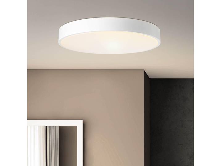 BRILLIANT Plafonnier Slimline Luminaire LED fonctionnel Ø 49cm sable blanc 60 W 6.800 lm 3.600-6.500 K CCT dimmable par télécommande
