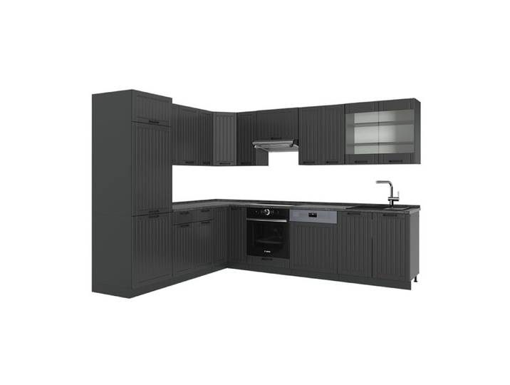 Cuisine en angle Fame-Line 287 x 227 cm PT Anthracite Gris foncé/Anthracite Vicco 57015