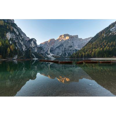 Fototapete PAPERMOON "See am Berg", bunt, B:2m L:1,49m, Vlies, Tapeten
