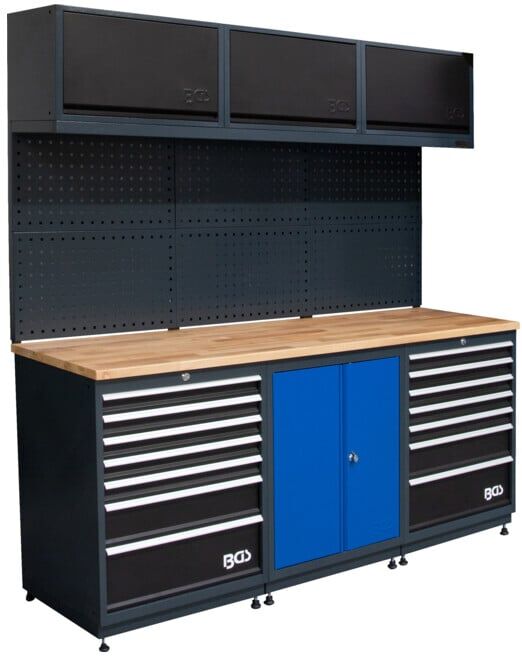 BGS Système mural de rangement, pack de démarrage, bois, 3 modules ; BGS technic (80100)