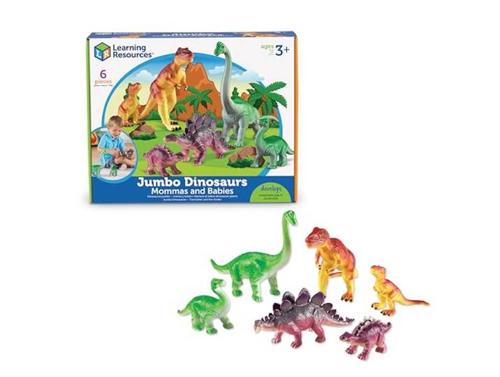 Learning Resources Jumbo Mama's en Baby's Dinosauruss 6-Stuk Set
