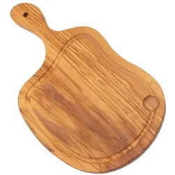 Natura Punto Steak-Brett mit Saftrille, 40 x 24 cm, Olivenholz, Schneidebrett, Braun