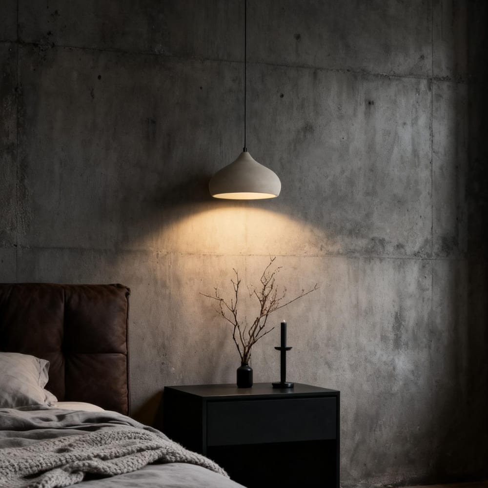 QAZQA Lampe suspendue moderne béton Gris 29x150x29cm