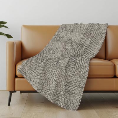 Addison Rugs Premium Machine Washable ASB74 Modern Links Sherpa Throw Blanket