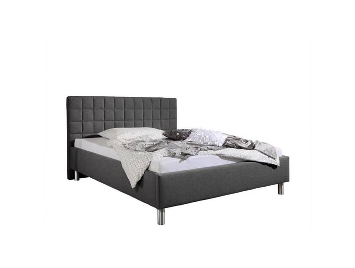 Livetastic Polsterbett Ray, Anthrazit, Metall, 100x200 cm, Made in Germany, für Lattenrost geeignet, Schlafzimmer, Betten, Polsterbetten