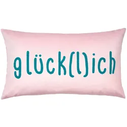 pad Letters Kissenhülle 35x60cm Glücklich rose