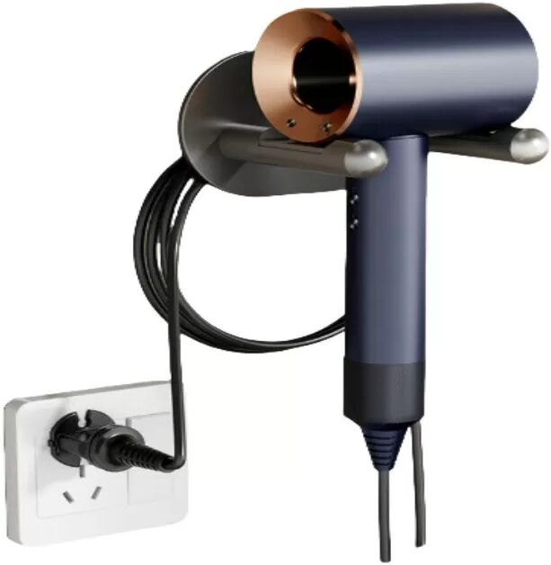INF Support mural pour sèche-cheveux, organiseur de sèche-cheveux en aluminium