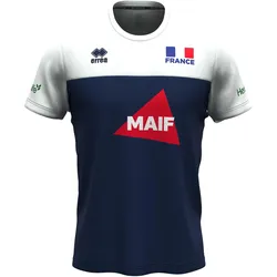 Errea, Unisex, Sportshirt, trikot france brandon maif 2024/25 (S), Blau, Weiss, S