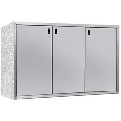 Paul Wolff Mülltonnenbox SILENT 243-Eisgrau-Weißaluminium-Edelstahl