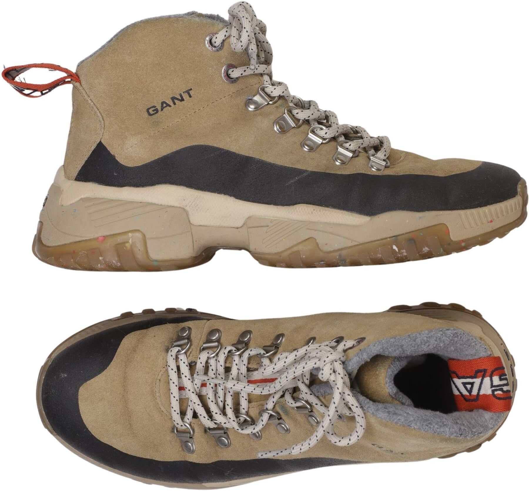 Gant Herren Stiefel, Beige, Gr. EU 41, Leder - Second Hand