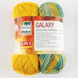 CREATELLI Glitzer Sockenwolle "Galaxy"