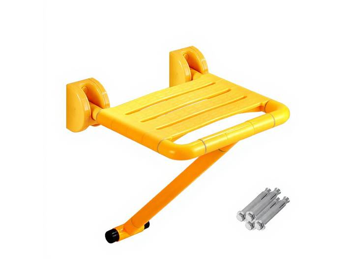Support de sécurité mural pliable, chaise de douche pliante antidérapante, tabouret de douche pliable pour salle de bain, pour personnes âgées et enceintes