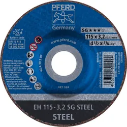 PFERD TOOLS Trennscheibe EH gekröpft Leistungslinie SG STEEL für Stahl - 61340132