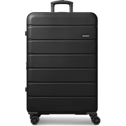 Saxoline Miami 4 Rollen Trolley L 75 cm mit Dehnfalte, Koffer, Schwarz