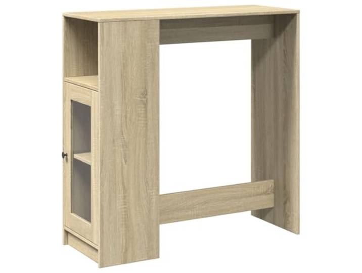 Tmriohed Bartisch mit Regal 3 Fächer Stehtisch 101x40x103,5 cm Platzsparender Hochtisch für Küche und Essbereich, mit integriertem Seitenregal für Gläser, Gewürze und Küchenutensilien.