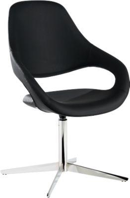 Drehsessel SAMBA, belastbar bis 200 kg, Hochlehner, schwarz