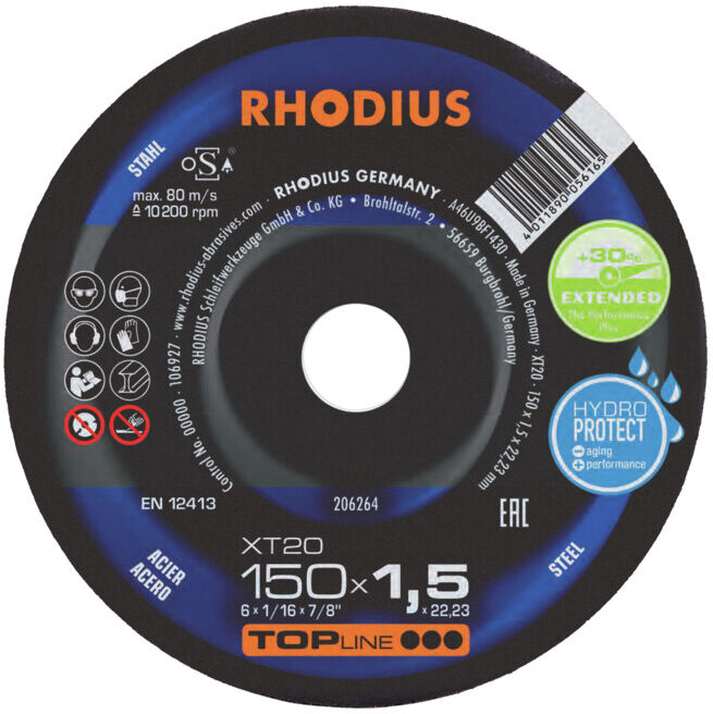 Disque de tronçonnage extra-fin Rhodius XT20 (206264)