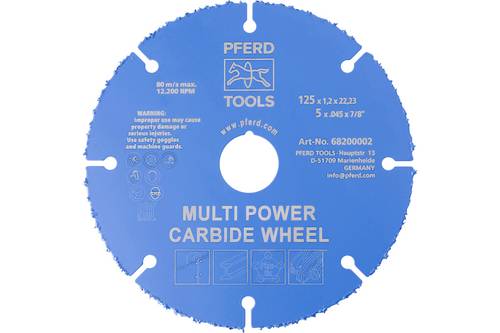 PFERD TOOLS POS MULTI POWER CARBIDE WHEEL DS 125X1,2X22,23 68200002 Trennscheibe 125mm 1St.